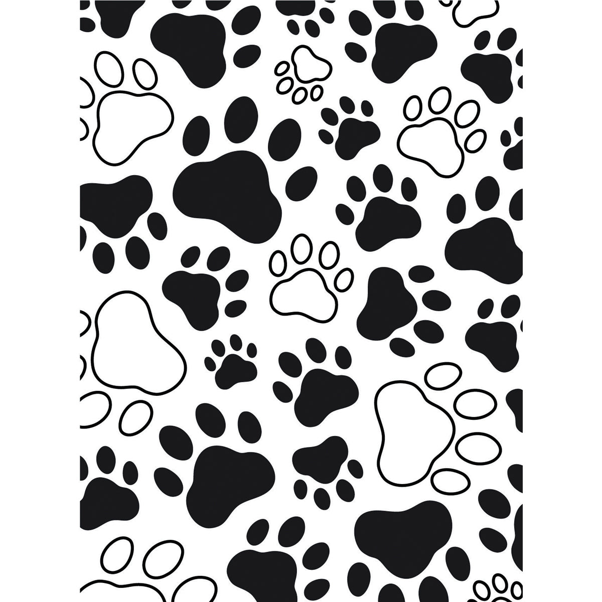 Darice Embossing Folder 4.25"X5.75" - Paw Print Background