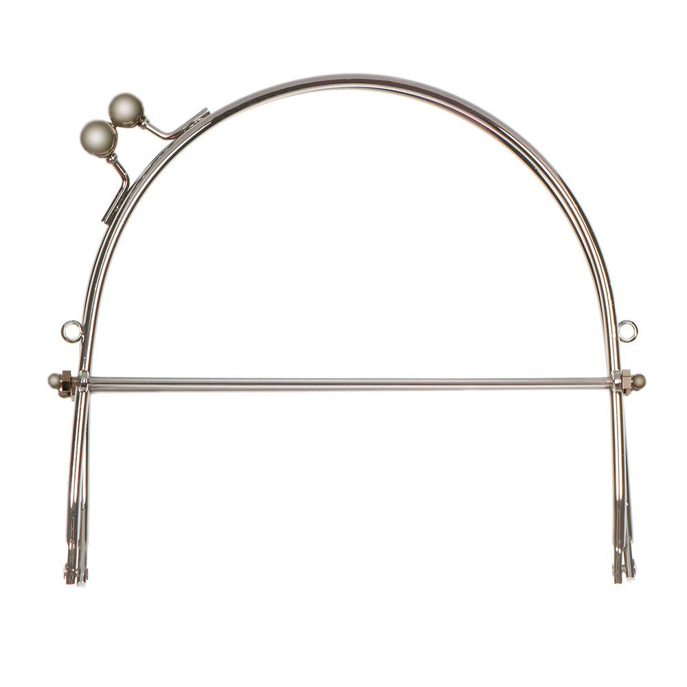 Lacis Metal Purse Frame with Ball Clasp & Loops 6