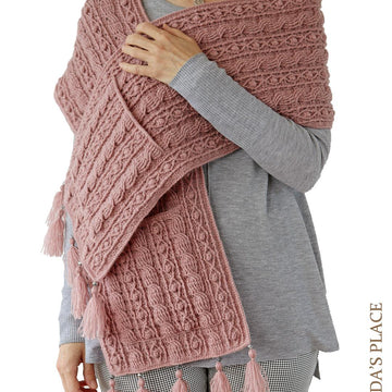 Cable Pocket Shawl