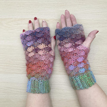 Ladies Fingerless Gloves Crochet Pattern # 459
