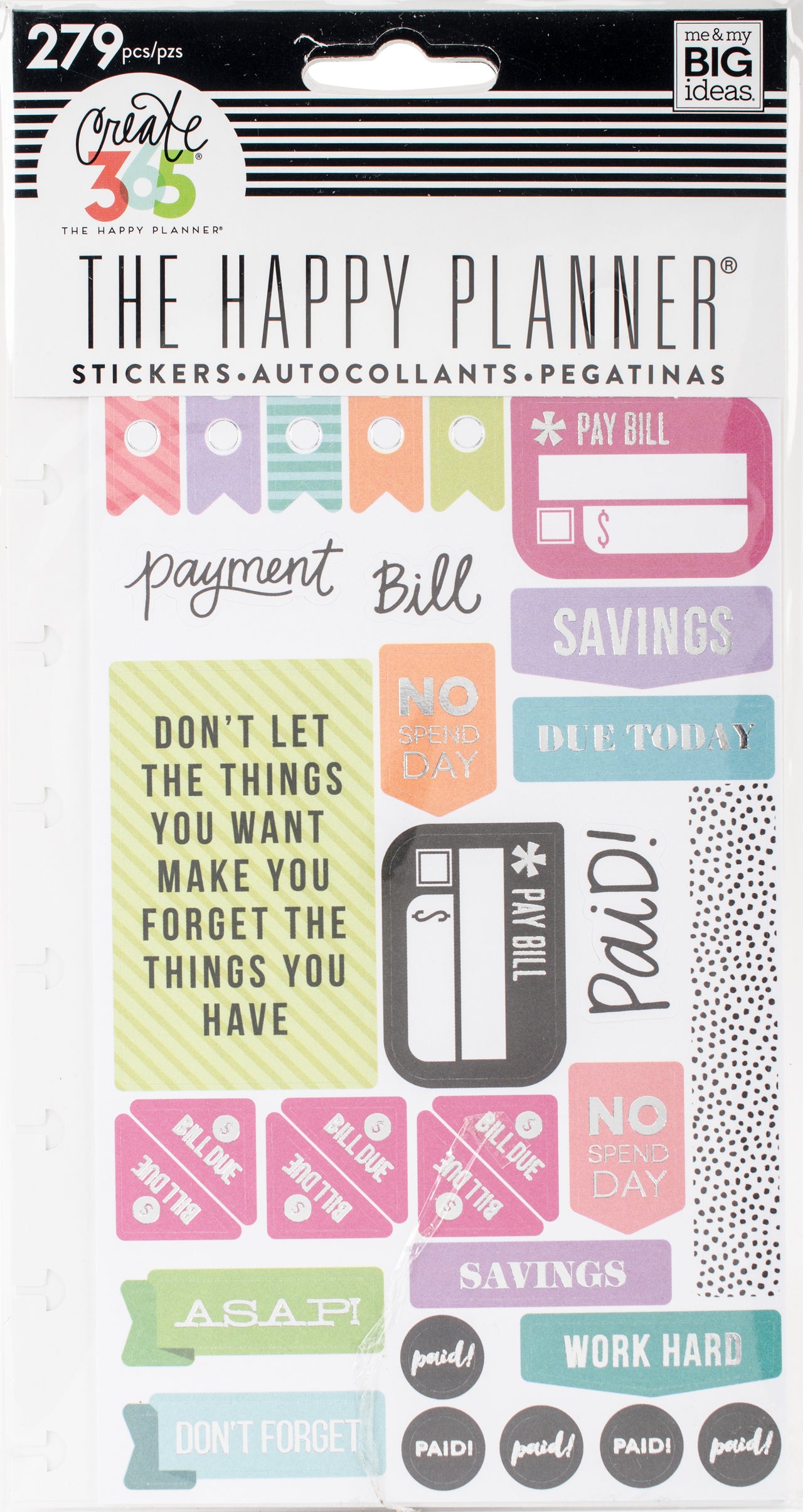 Happy Planner Stickers 5/Sheets - Get Paid - Classic