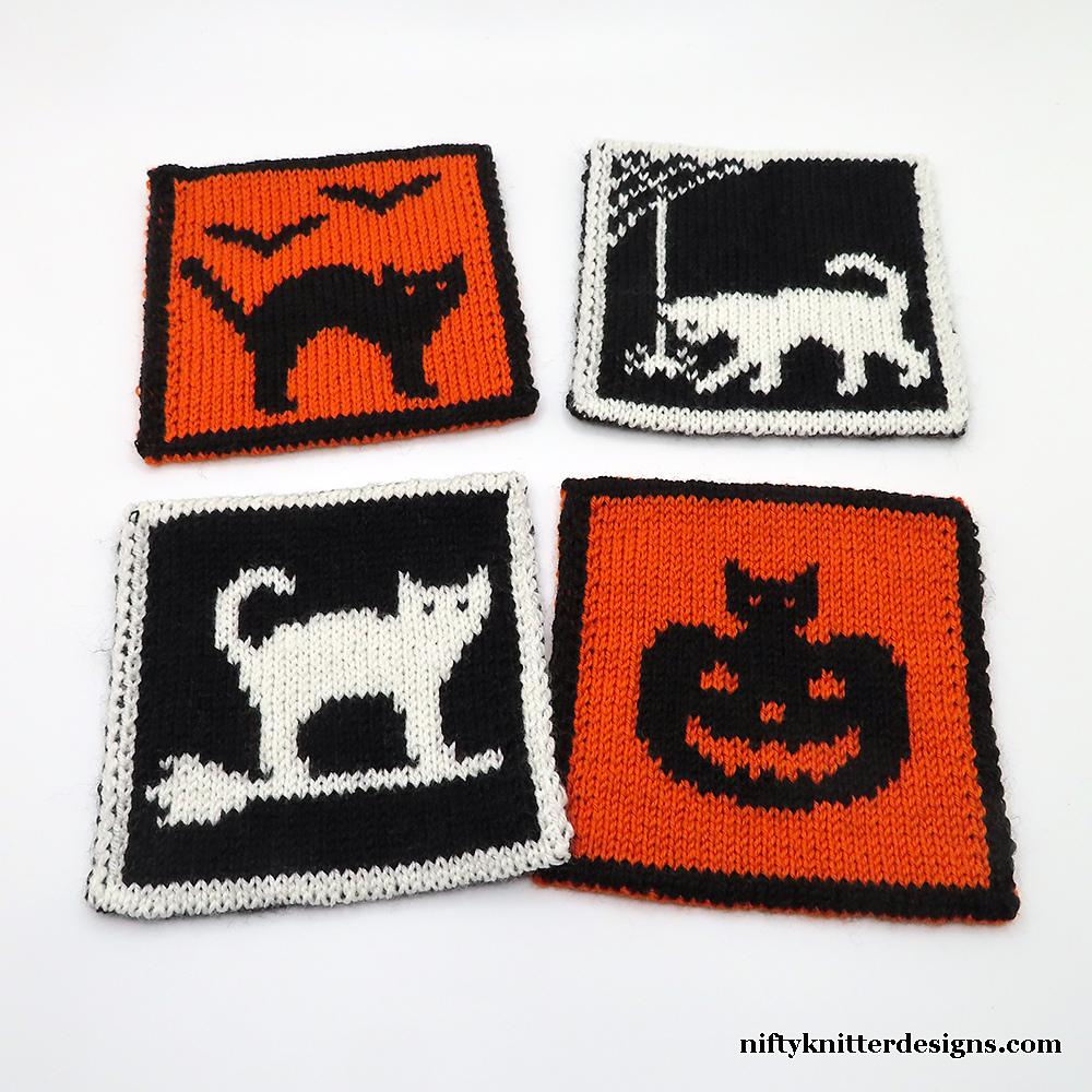 Halloween Cat Coasters