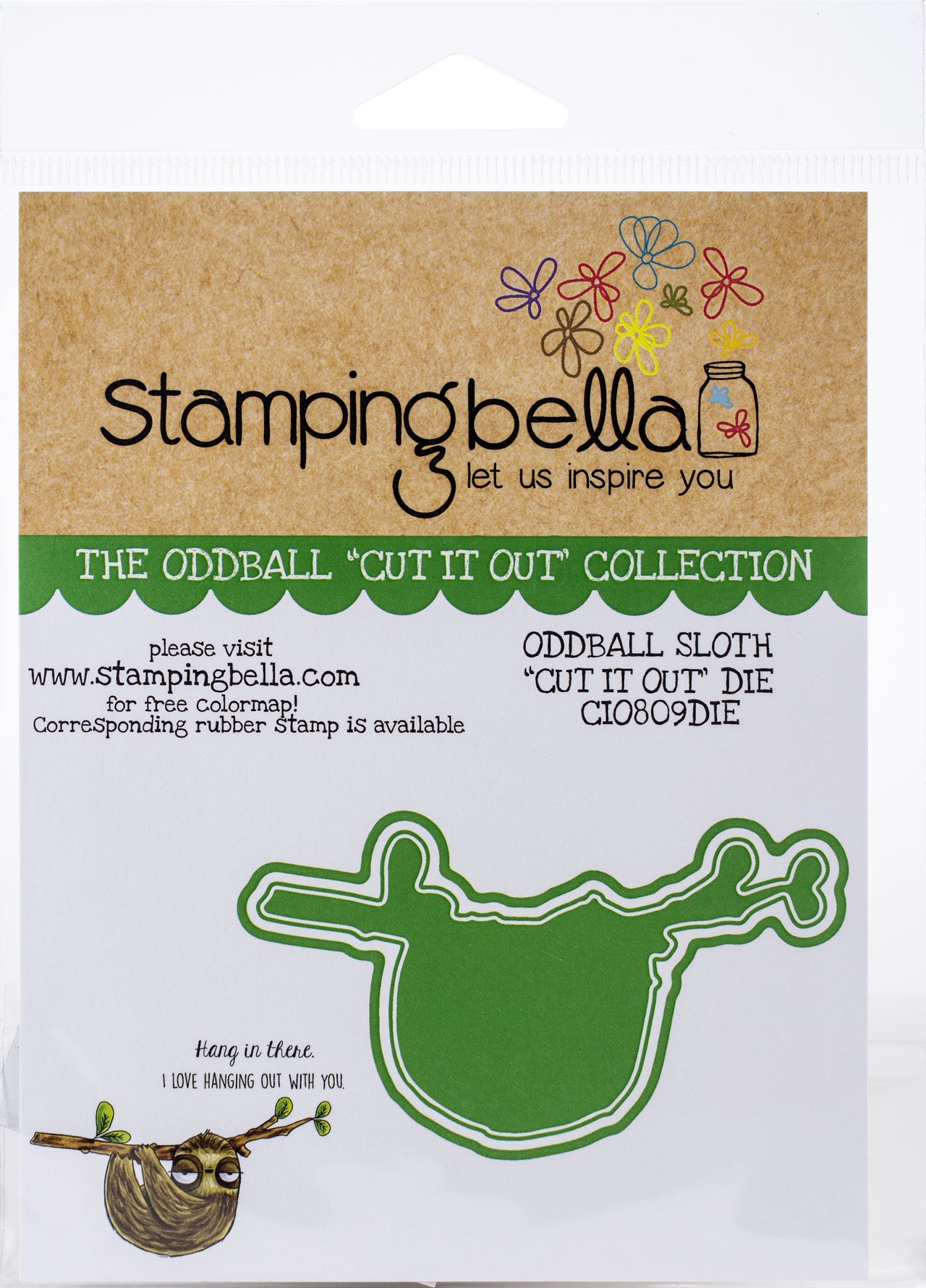 Stamping Bella Cut It Out Dies - Oddball Sloth
