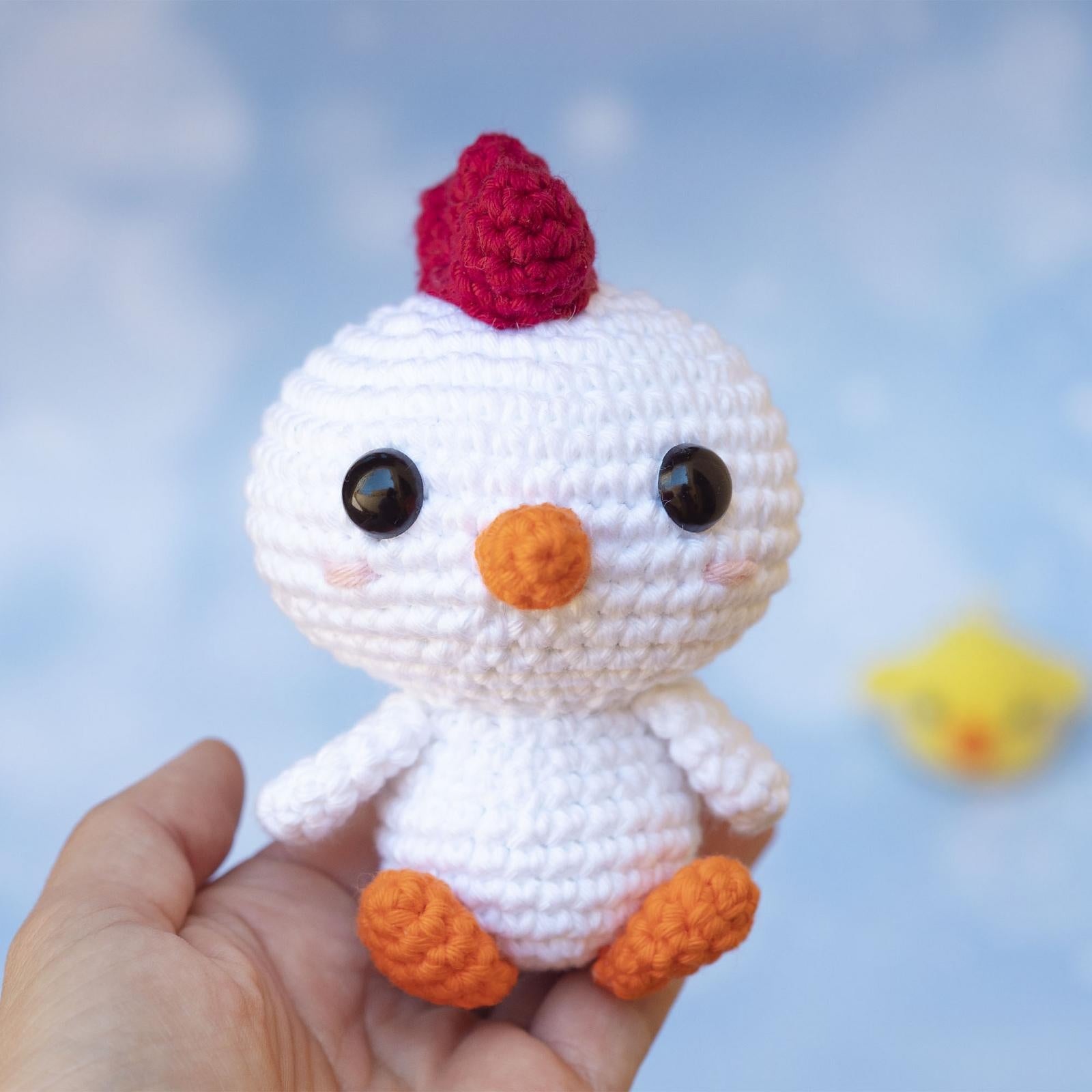 Baby rooster and chick