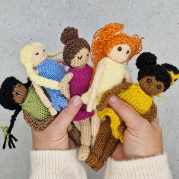 Pocket Dolls Knitting Pattern - Dress Up Dolly