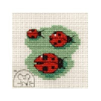Mouseloft Stitchlets - Three Ladybirds Cross Stitch Kit - 64mm