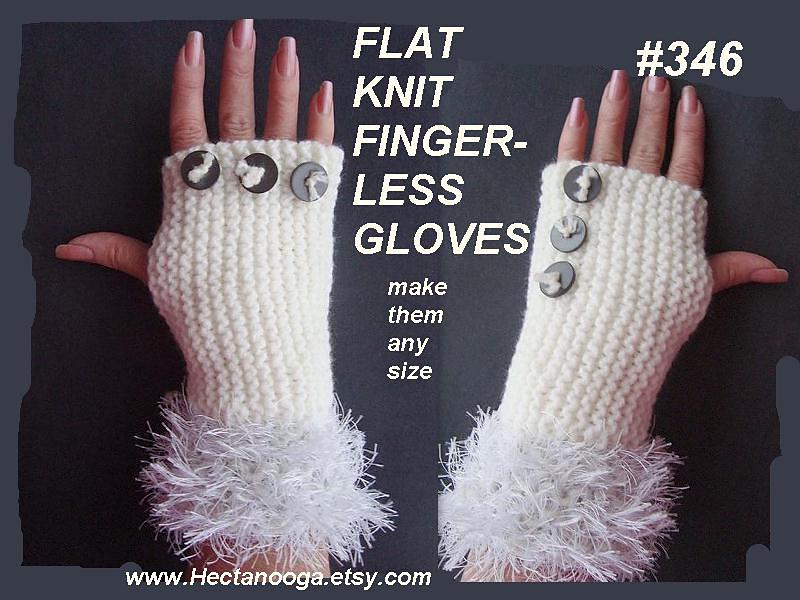 346, KNIT FLAT, FINGERLESS GLOVES
