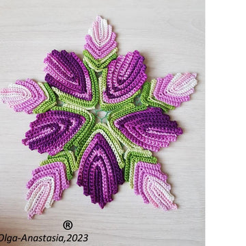 Floral table doily pattern Irish crochet lace