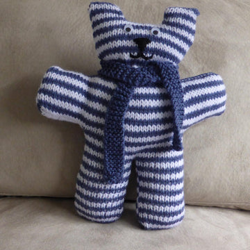Teagan - Easy striped teddy bear