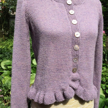 Classic Dressy Cardigan with Frilled Borders