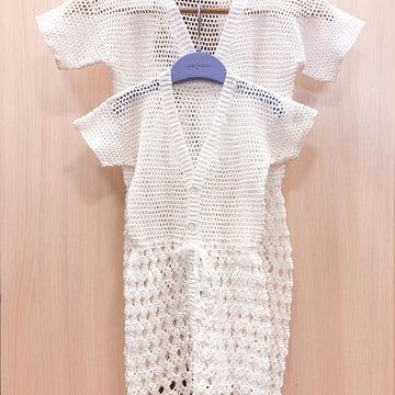 Crochet beach tunic for kids "Summer night".