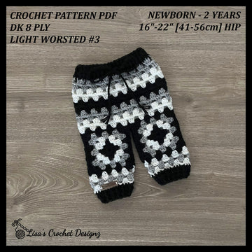 Granny Square Baby Trousers