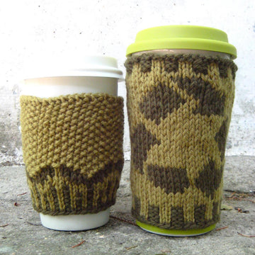 Green Travel Mug Cozies (set of 2 designs)