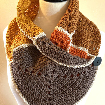 Colorful Button Cowl Crochet Pattern