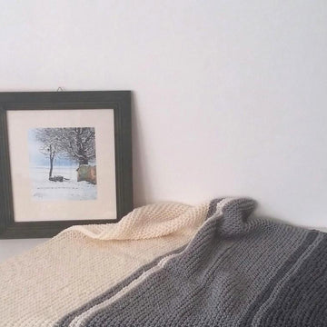Garter gray baby blanket