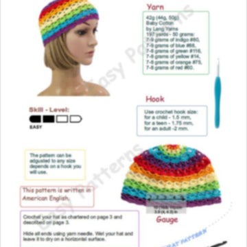 Crochet lgbt hat