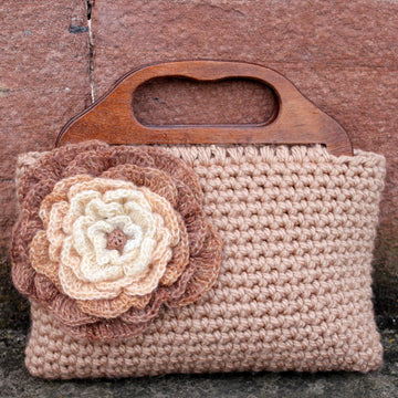 Shades of beige flower bag