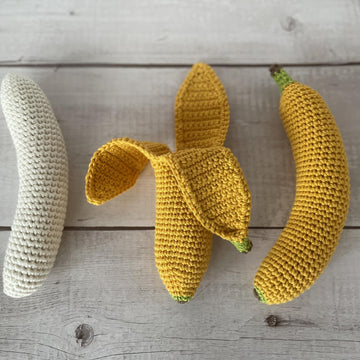 Banana Amigurumi Peeled & Unpeeled
