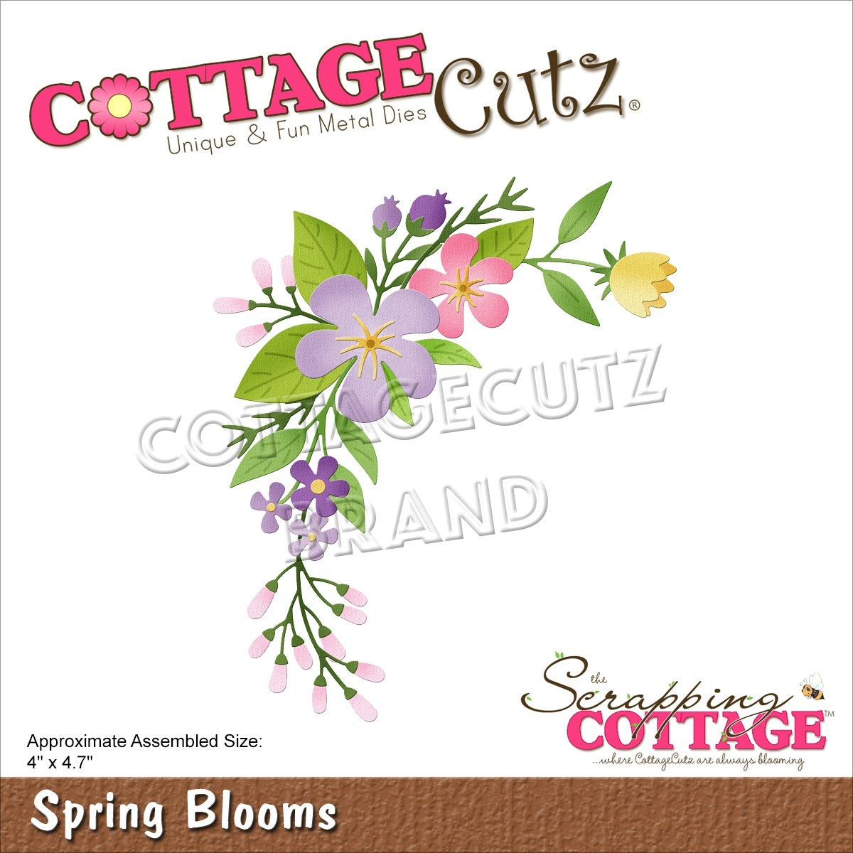 CottageCutz Dies - Spring Blooms 4"X4.7"