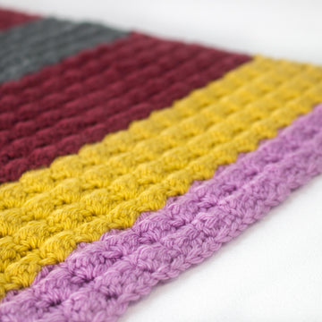 Fall Chic Sedge Stitch Crochet Blanket