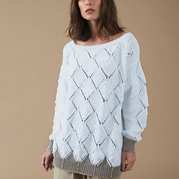 Barra Jumper - Knitting Pattern For Women in Debbie Bliss Cotton DK