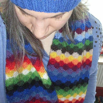 Rainbow infinity scarf