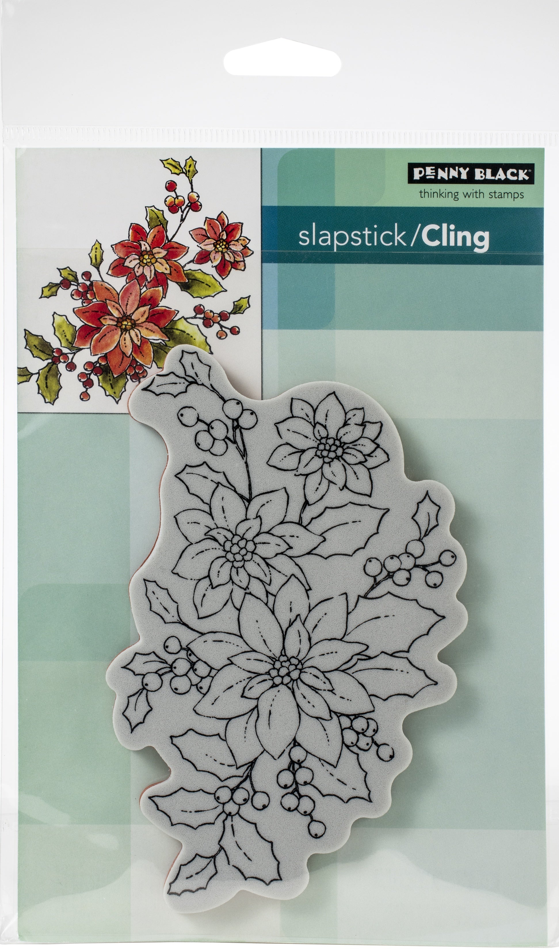 Penny Black Cling Stamps - Poinsettia Poem