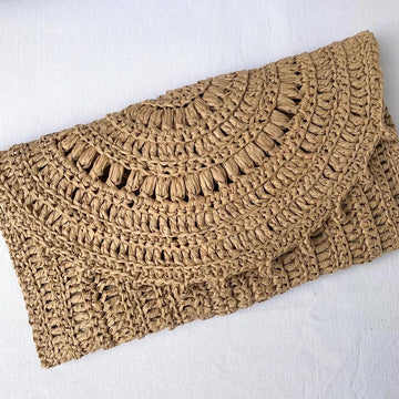 Raffia clutch bag 2