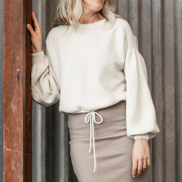 Gather Sleeve Sweater