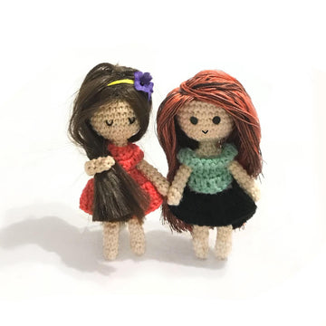 Crochet Doll Amigurumi . Tiny Mini Doll