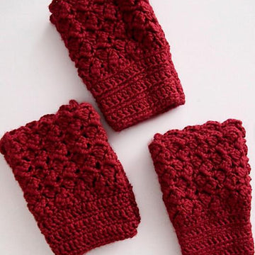 Blooming Roses Crochet Boot Cuffs