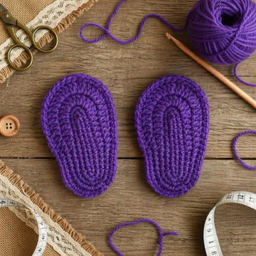 Crochet shoes sole pattern