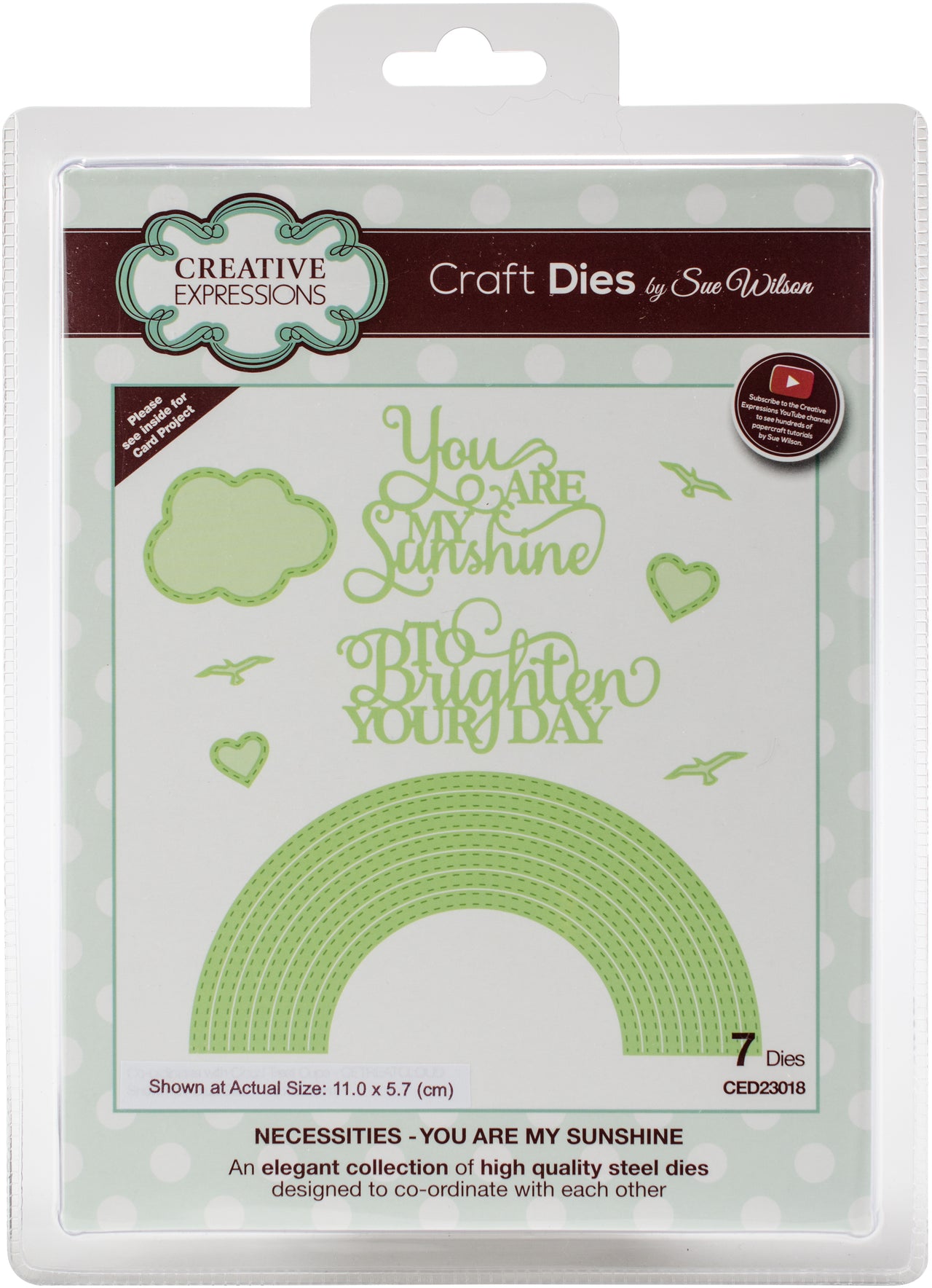 Creative Expressions Craft Dies By Sue Wilson - Necessities-You Are My Sunshine