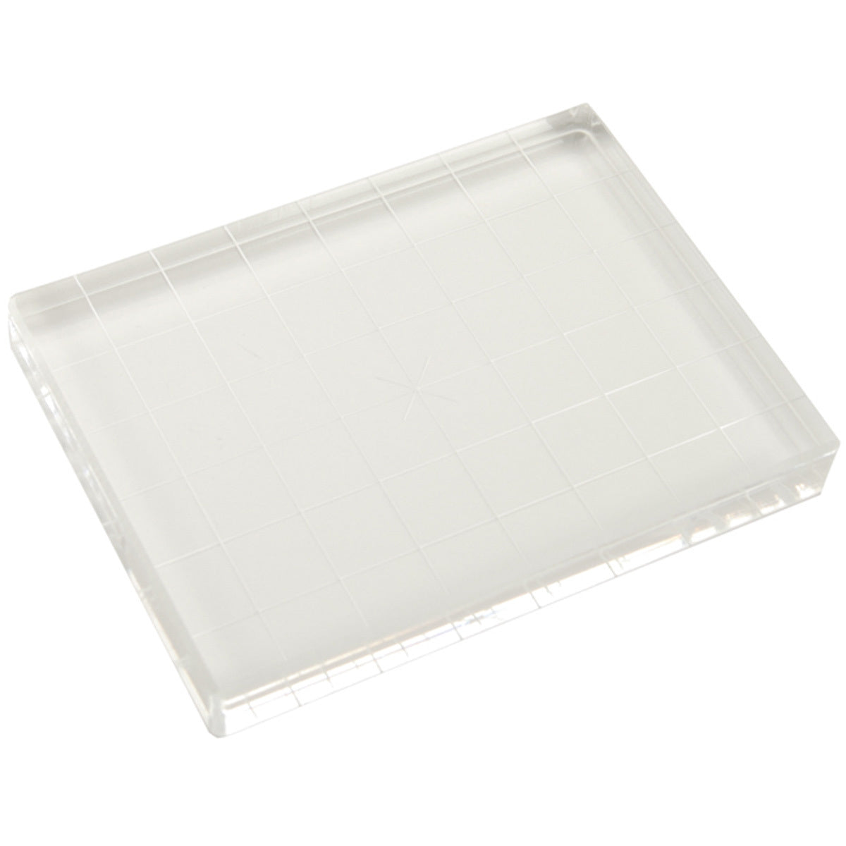 Apple Pie Memories Acrylic Stamp Block W/Alignment Grid - 3"X4"X.5"