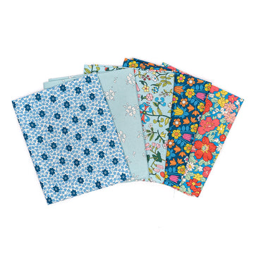 Liberty Flower Show Midsummer Fat Quarter Bundle - Blue Themed