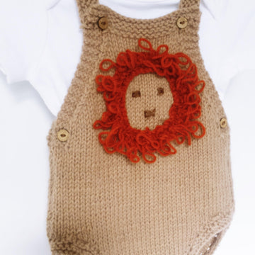 Baby Romper with Loopy Lion Mane, 0-2 yrs