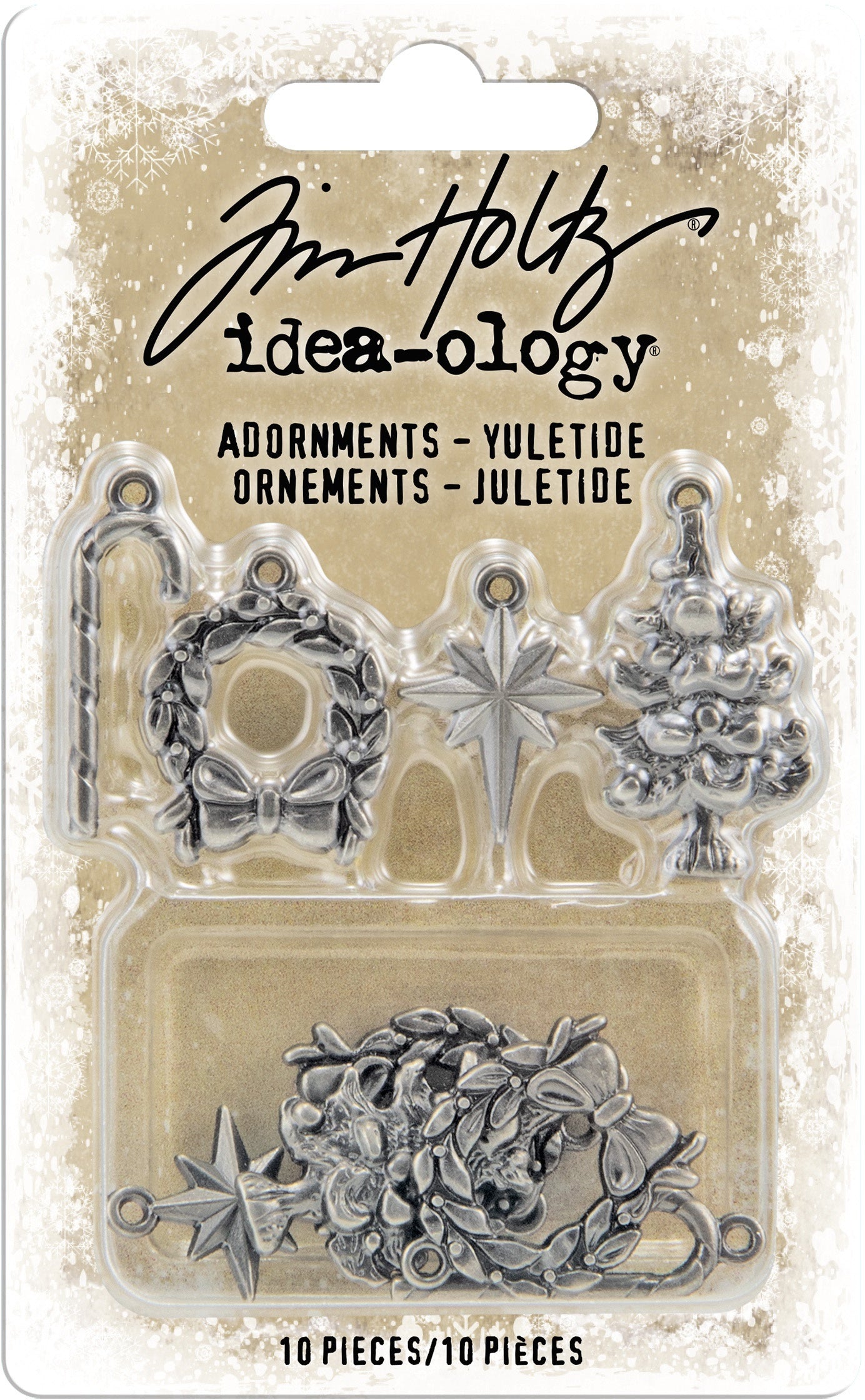 Advantus Idea-Ology Metal Adornments 10/Pkg - Antique Nickel Yuletide