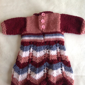 Multi colour dress, bolero, bag for 18" doll