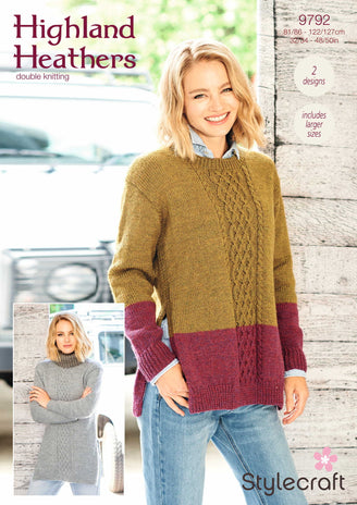Tunics in Stylecraft Highland Heathers - 9792 - Downloadable PDF