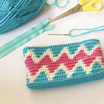 Zig Zag Zipper Bag