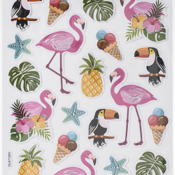 Multicraft Imports MultiCraft Foil Fun Stickers - Flamingo