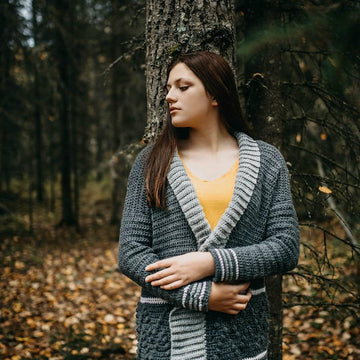 Bordeaux Bobble Cardigan
