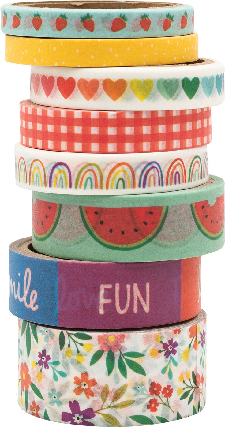 American Crafts Amy Tan Picnic In The Park Washi Tape 8/Pkg - 620372