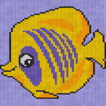 Yellow Butterflyfish Knitting Chart