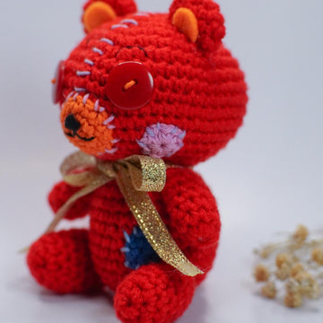 Cocomelon Red Teddy Bear Amigurumi Crochet Toy Pattern