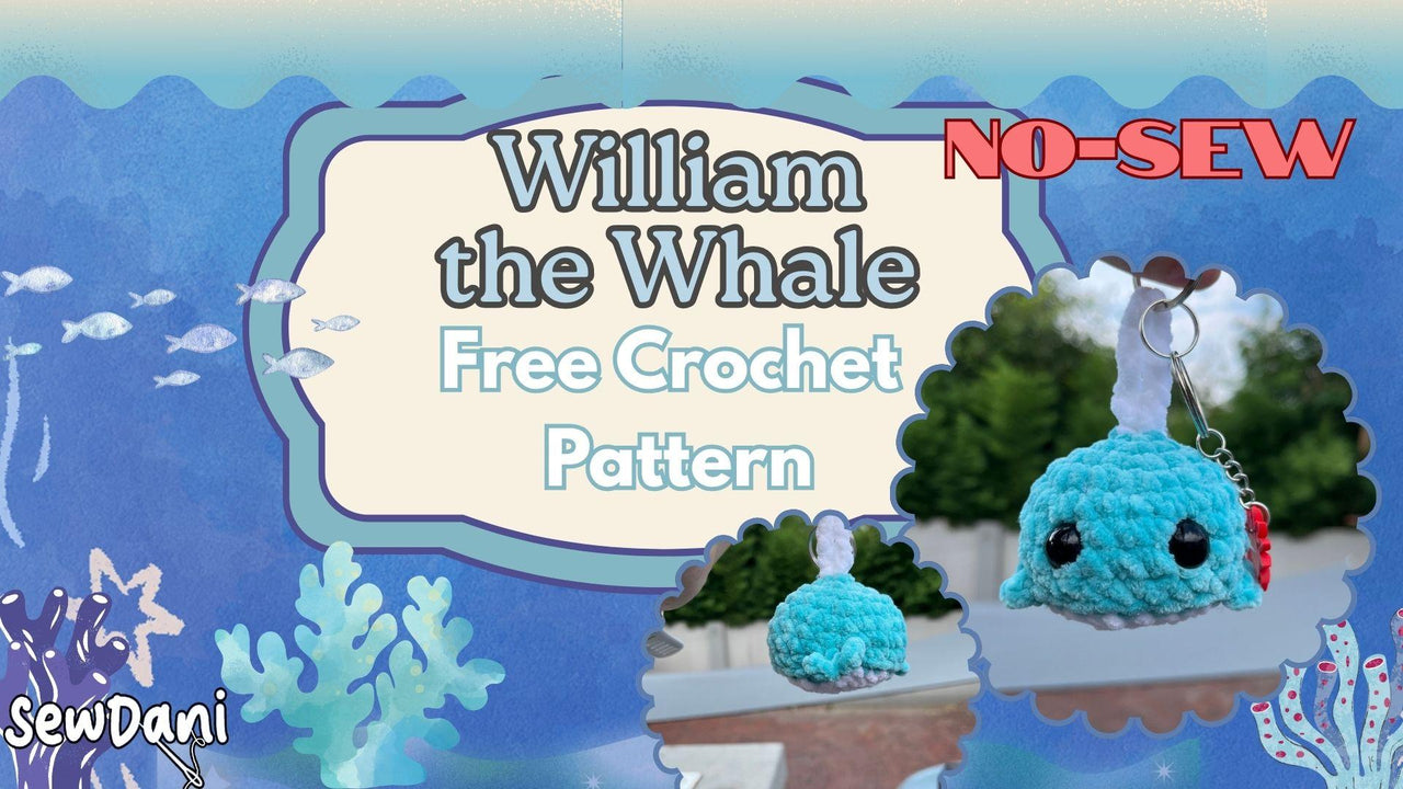 William the whale no sew keychain