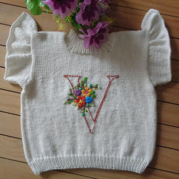 Floral Initial Baby Tee