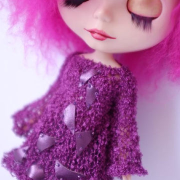 Airy Fairy tunic dress and vinyl skirt for 12" Blythe, Middie Blythe and Monster High dolls