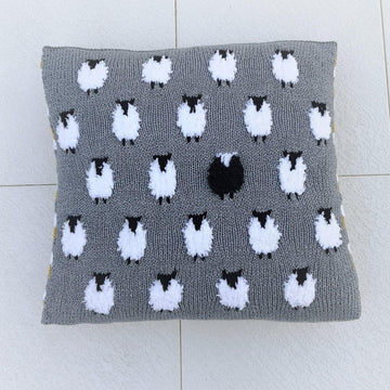 Sheep in a Row Cushion