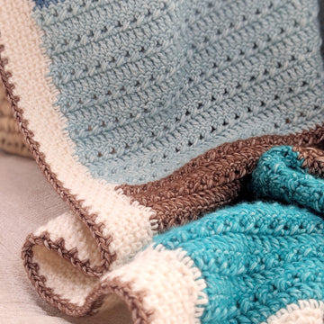 Textured Color Block Baby Blanket